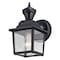 Vaxcel Bedford Aluminum 5.25-in. W 1 Light Black Motion Sensor Dusk/Dawn Outdoor Wall Lantern Clear Glass T0732 - alternate 4